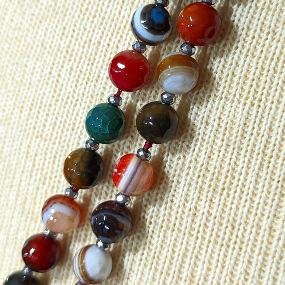 Faceted Gemstone Long Necklace - Picture 8 of 8